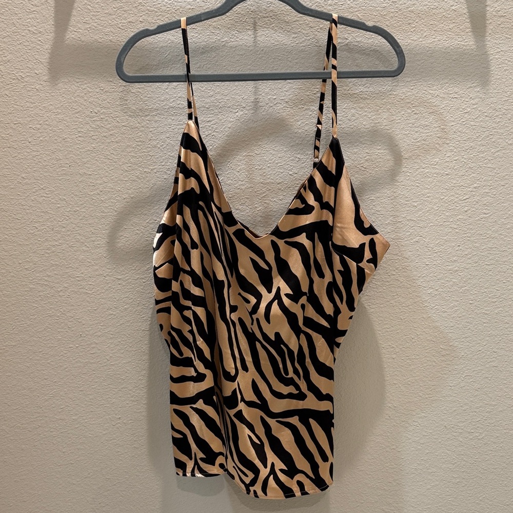 ASOS Zebra Print Spaghetti Strap Top
